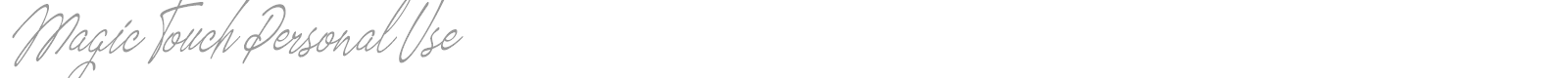 Magic Touch font preview